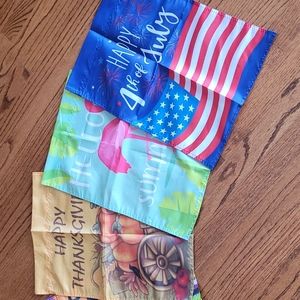 Set of 6 - Outdoor Decorative Flags
